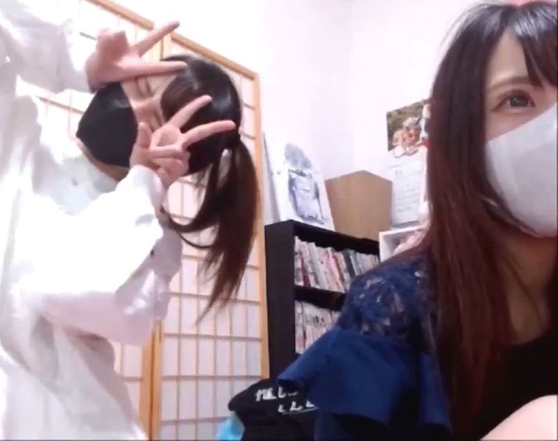 ♡レズライブチャット♡美女2名♡逝かせ合い♡約150分のロング動画♡