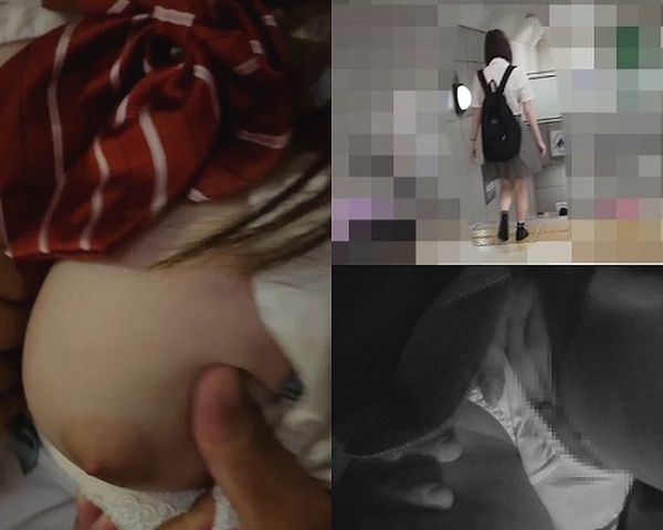 奇跡のマシュマロおっぱいJK。4人に包囲され観念する 痴漢記録日記vol.120 2人目