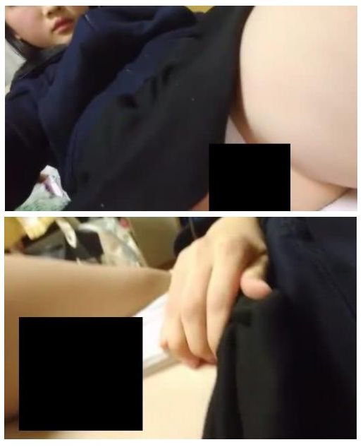 激かわJ〇ロリ風 白パンチラのスジドアップ指サスサス　配信風