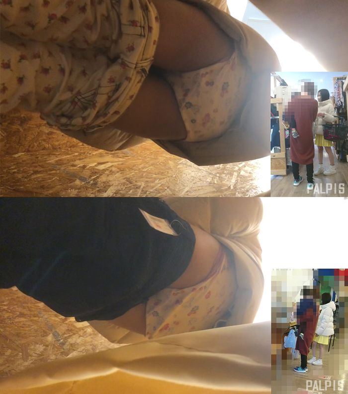 家族で服を買いに来ていた女の子をパシャリ