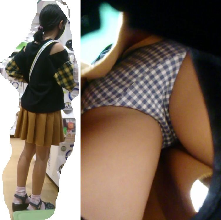 私服美少女逆さ3
