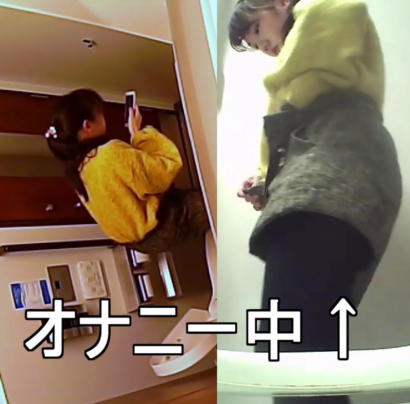 【内側からも】まんこ丸見え洋式隠し撮り