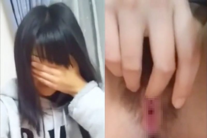 無修正ビデオ通話◇照れながらピンクマ●コ全開でオナニーしてくれたJ◯娘と相互オナニーでエロイプ録画