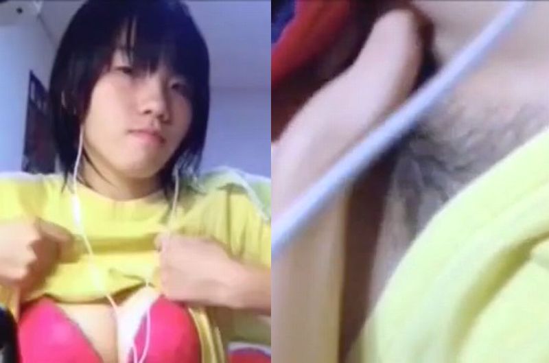 無修正ビデオ通話◇「今日はダメ」と言いながらもこっそりオナニーしてくれた美乳すぎる地味子J○とエロイプ【素人】
