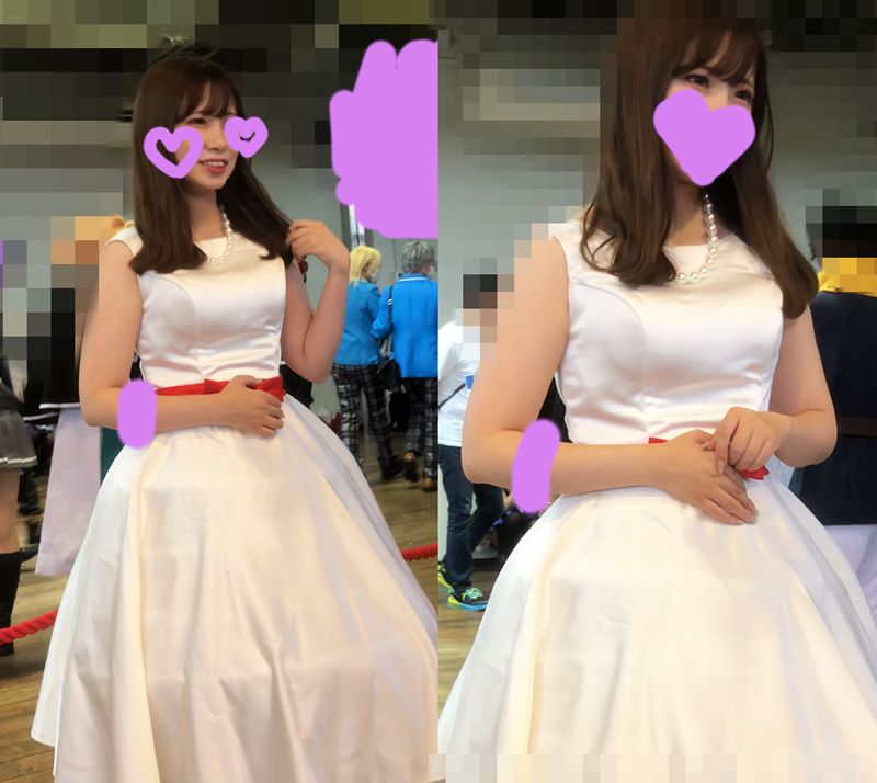 ドレス コスプレ 白赤